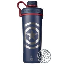 BlenderBottle Trinkflasche Marvel Radian Thermo Edelstahl (robuste, doppelwandige Isolierung) 770ml Captain America