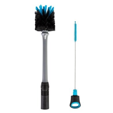 BlenderBottle Reinigungsbürste 2in1 Bootle Brush - grau/blau