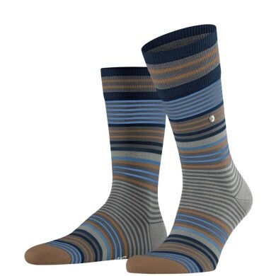 Burlington Tagessocke Stripe dunkelgrau/bunt Herren - 1 Paar