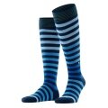 Burlington Kniestrümpfe Blackpool (Blockstreifen) marineblau Herren - 1 Paar