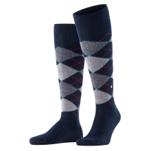 Burlington Kniestrümpfe Preston (Argyle-Muster) marineblau Herren - 1 Paar