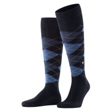 Burlington Kniestrümpfe Preston (Argyle-Muster) darknavy Herren - 1 Paar