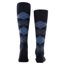 Burlington Kniestrümpfe Preston (Argyle-Muster) darknavy Herren - 1 Paar