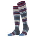 Burlington Kniestrümpfe Stripe (Ringelmuster mit Kontraststreifen) marineblau Herren - 1 Paar