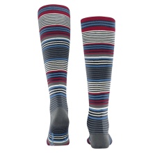 Burlington Kniestrümpfe Stripe (Ringelmuster mit Kontraststreifen) marineblau Herren - 1 Paar