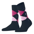 Burlington Tagessocke Queen (Argyle-Muster) marineblau/pink Damen - 1 Paar