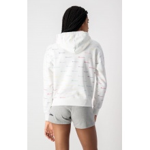 Champion Kapuzenpullover (Baumwolle Hoodie) Allover Logo-Print weiss Damen