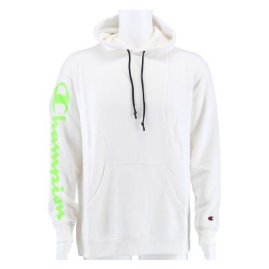 Champion Hoodie Arm Logo Print (ungefüttert) weiss Herren