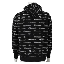 Champion Kapuzenpullover (Baumwoll-Hoodie) Allover Script-Print schwarz Herren