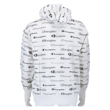 Champion Kapuzenpullover (Baumwoll-Hoodie) Allover Script-Print 2022 weiss Herren