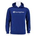 Champion Kapuzenpullover Hoodie Big Logo Print (gefüttert) royalblau Kinder