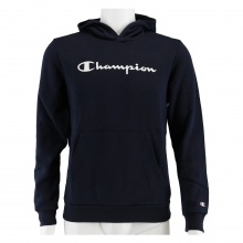 Champion Kapuzenpullover Hoodie Big Logo Print (gefüttert) navyblau Kinder