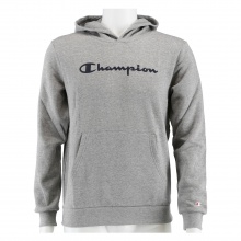 Champion Kapuzenpullover Hoodie Big Logo Print (gefüttert) hellgrau Jungen