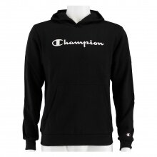 Champion Kapuzenpullover Hoodie Big Logo Print (gefüttert) schwarz Jungen