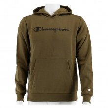 Champion Kapuzenpullover Hoodie Big Logo Print (gefüttert) khakibraun Kinder