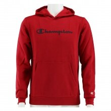 Champion Kapuzenpullover Hoodie Big Logo Print (gefüttert) dunkelrot Kinder