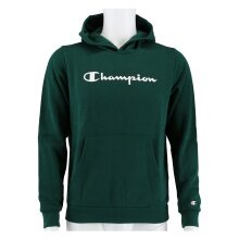 Champion Kapuzenpullover Hoodie Big Logo Print (gefüttert) waldgrün Kinder