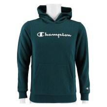 Champion Kapuzenpullover Hoodie Big Logo Print (gefüttert) petrolblau Kinder