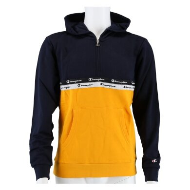 Champion Kapuzenpullover Half Zip (Hoodie) American Tape navyblau/gelb Jungen