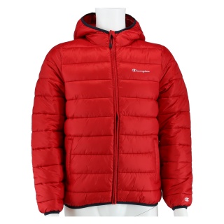 Champion Steppjacke Legacy mit Kapuze (warm, gefüttert, winddicht) rot Kinder