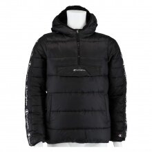 Champion Steppjacke Halfzip mit Kapuze (warm, gefüttert, winddicht) schwarz Kinder