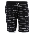 Champion Freizeithose Bermuda (Baumwolle) Allover Script-Print kurz schwarz Jungen