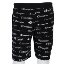 Champion Freizeithose Bermuda (Baumwolle) Allover Script-Print kurz schwarz Jungen