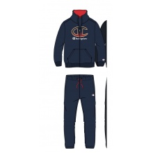 Champion Trainingsanzug Logo (Jacke&Hose aus Baumwolle) navyblau Jungen