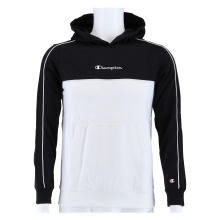 Champion Kapuzenpullover (Hoodie) - leichtes Fleece - schwarz/weiss Kinder