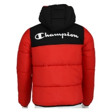 Champion Steppjacke mit Kapuze und kleiner Schriftzug rot Jungen