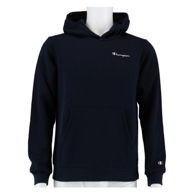 Champion Kapuzenpullover (Baumwoll-Mix) mit kleinem Logo-Schriftzug 2023 dunkelblau Kinder