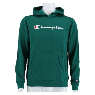 Champion Kapuzenpullover (Baumwoll-Hoodie) Big Logo 2024 dunkelgrün Jungen/Boys