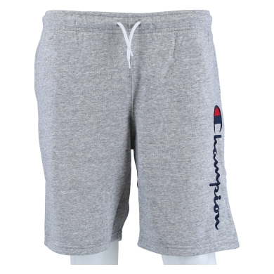 Champion Freizeithose (Baumwolle) Bermuda mit Logo-Schriftzug kurz 2024 hellgrau Jungen