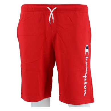 Champion Freizeithose (Baumwolle) Bermuda mit Logo-Schriftzug kurz 2024 rot Jungen