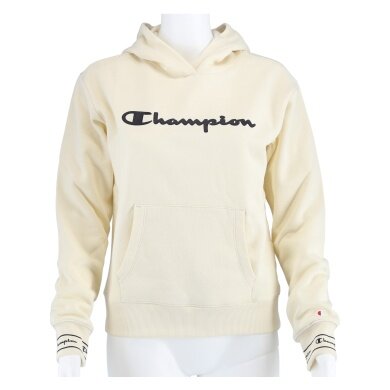 Champion Hoodie Big Logo Print beige Mädchen