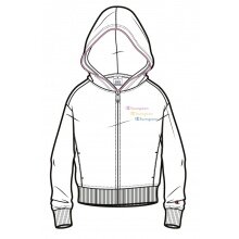 Champion Kapuzenpullover Hoodie Fullzip (Baumwolle) 2022 weiss Mädchen