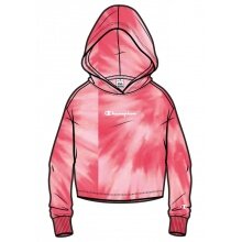 Champion Kapuzenpullover Hoodie (Baumwolle) Batik-Optik rot Mädchen