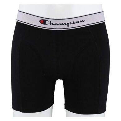 Champion Boxershort (Baumwolle) Unterwäsche mit weissem Bund 2022 schwarz Herren - 2er Pack