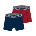 Champion Boxershort (Baumwolle) Unterwäsche mit blauem Bund 2022 navyblau/rot Herren - 2er Pack