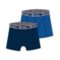 Champion Boxershort (Baumwolle) Unterwäsche mit blauem Bund 2022 navyblau/royalblau Herren - 2er Pack