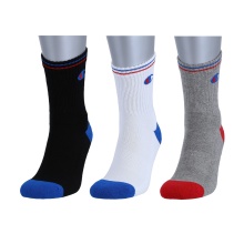 Champion Tennissocken (Baumwolle) Crew 2024 schwarz/weiss/grau Herren - 3 Paar