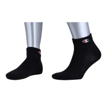 Champion Tennissocken (Baumwolle) Quarter C Logo-Print 2024 schwarz Herren - 3 Paar