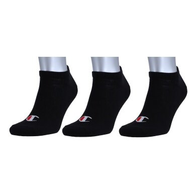 Champion Tennissocken (Baumwolle) Sneaker Schriftzug-Print 2024 schwarz Herren - 3 Paar