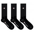 Champion Tennissocken (Baumwolle) Crew C Logo-Print schwarz Herren - 3 Paar