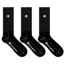 Champion Tennissocken (Baumwolle) Crew C Logo-Print schwarz Herren - 3 Paar