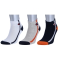 Champion Tennissocken (Baumwolle) Quarter C Logo-Print weiss/grau/navyblau Kinder - 3 Paar