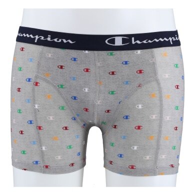 Champion Boxershort (Baumwolle) Unterwäsche Allover Logo-Print navyblau/grau Kinder - 2er Pack