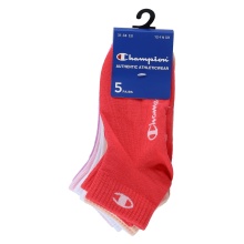 Champion Tennissocken (Baumwolle) Quarter C Logo-Print sortiert/bunt Kinder - 5 Paar