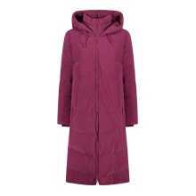 CMP Wintermantel Coat Fix Hood (Glanzeffekt, wattiert, warm) rubinrot Damen