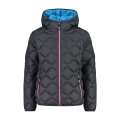 CMP Steppjacke mit Wattierung (wasserabweisend, warm) titaniumgrau/blau/pink Kinder